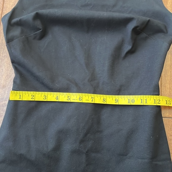 Banana Republic Sloan Fit Black Cross Front Sheath Dress Size 4 - Picture 9 of 13